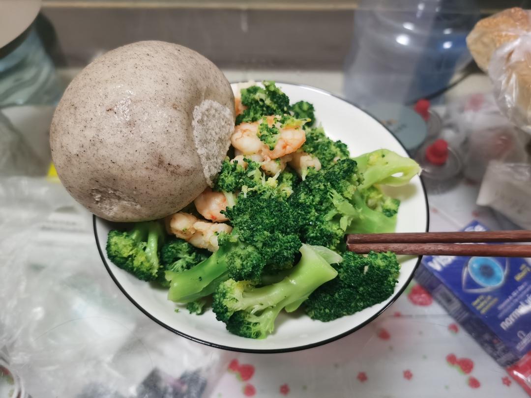 低脂西蓝花炒虾仁