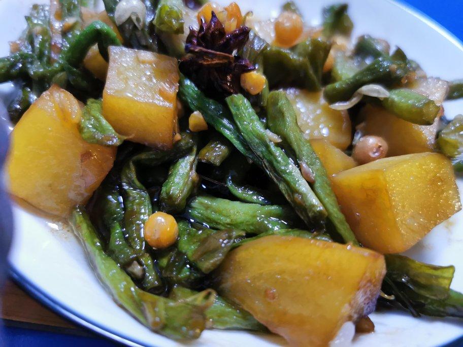 豆角炖土豆极简版💜