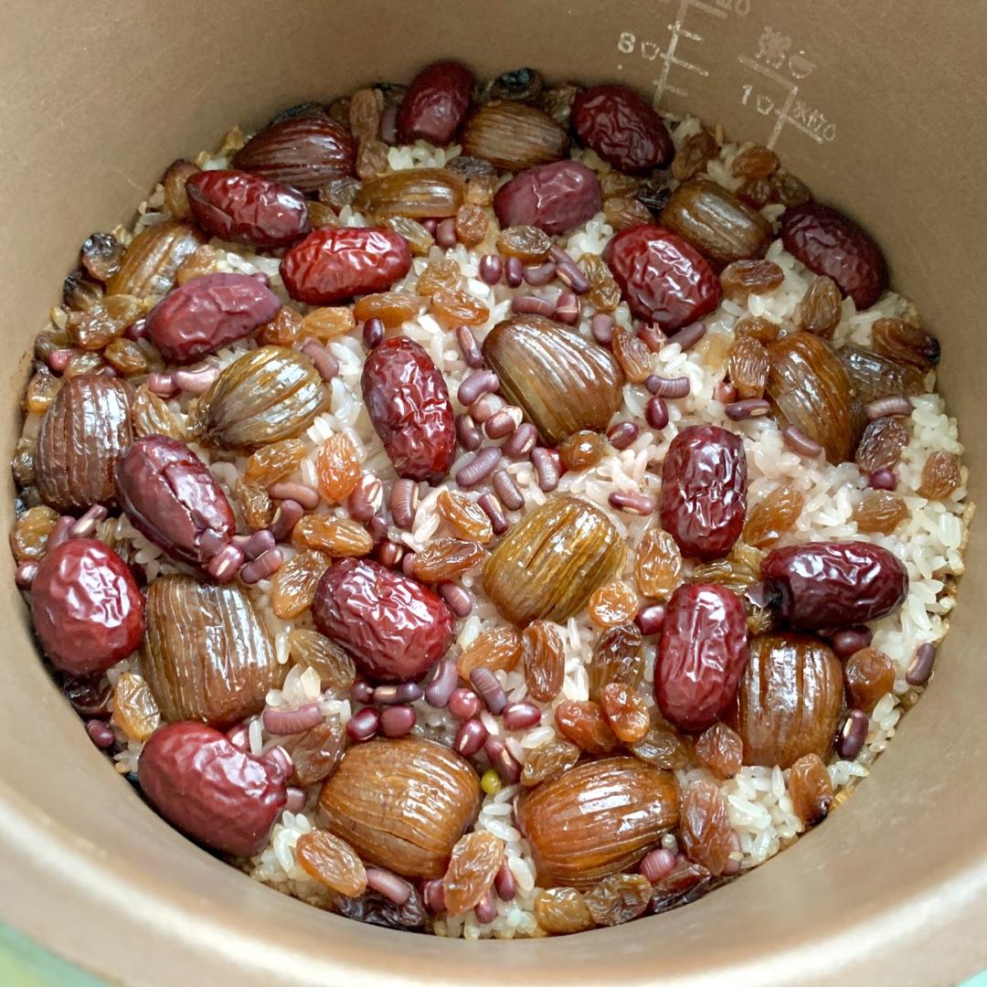 红枣红豆花生甜糯米饭(电饭煲版甑糕)