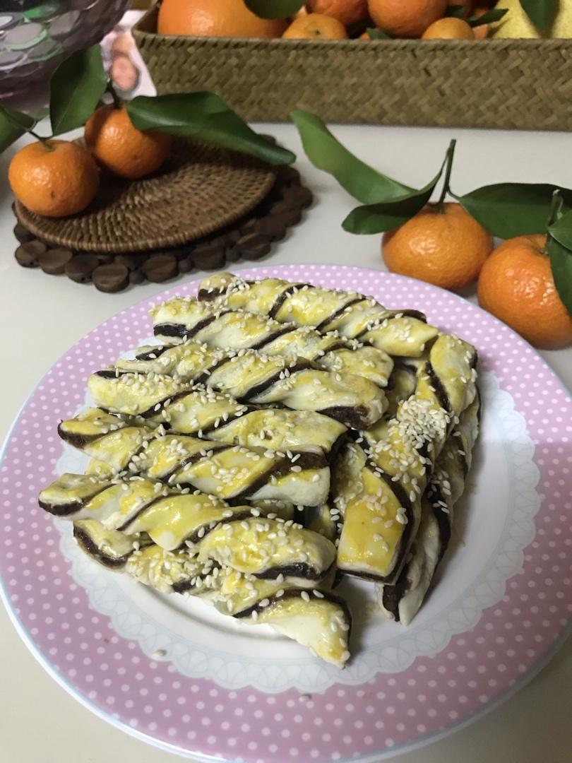 ㊙️酥到掉渣❗️🔥好吃到舔手指的豆沙扭扭酥❗️