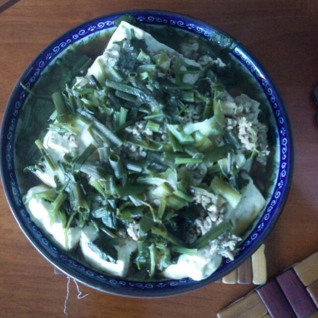 肉末蒸豆腐的做法