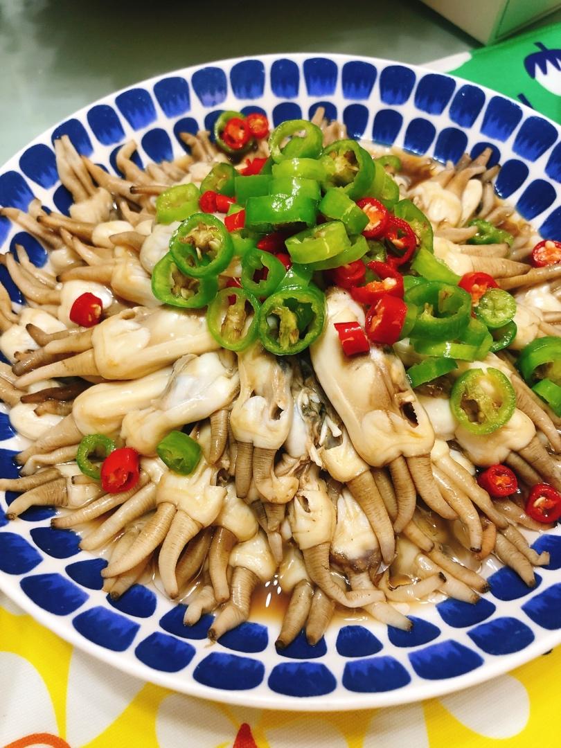 葱香蒜蓉双椒蛏子