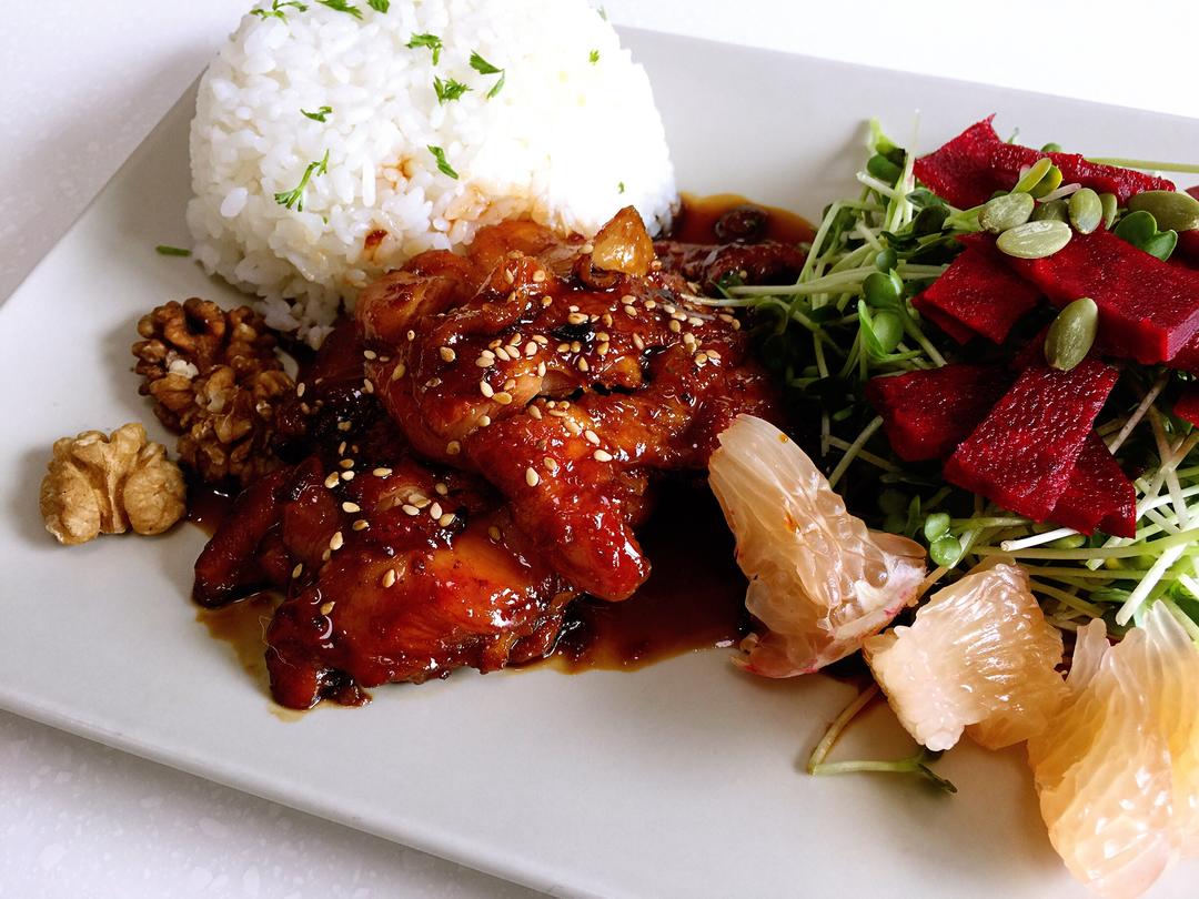 日式照烧鸡腿饭