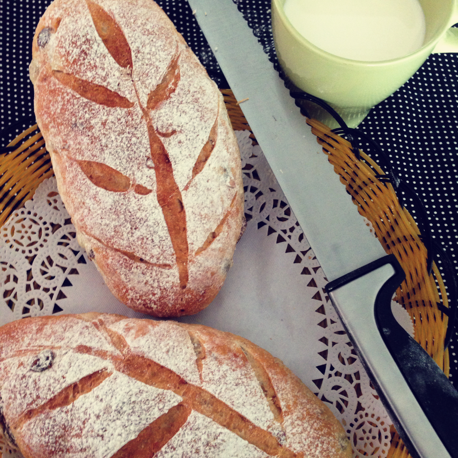 全麦核桃包～软欧包