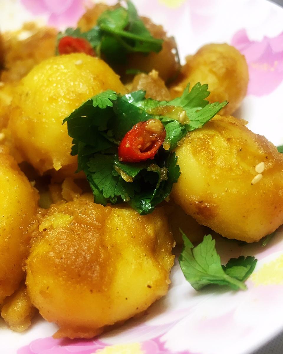 孜然香辣煎小土豆