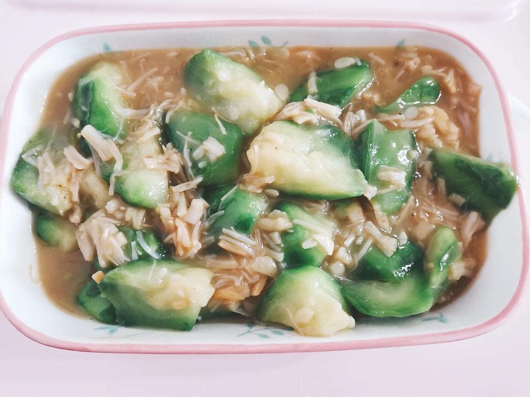 鲜掉眉毛的干贝炒丝瓜，快手家常菜