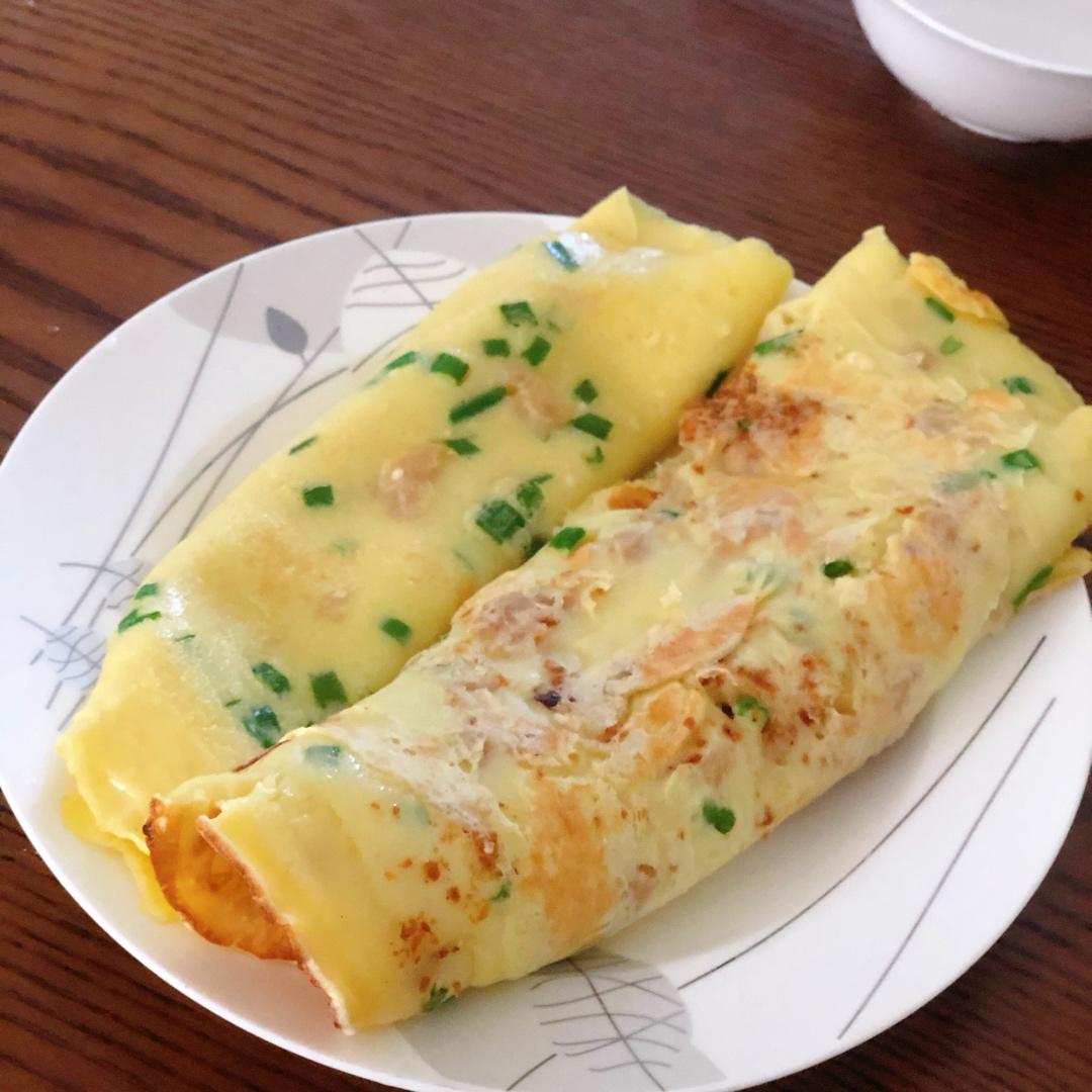 简单快手蔬菜鸡蛋煎饼
