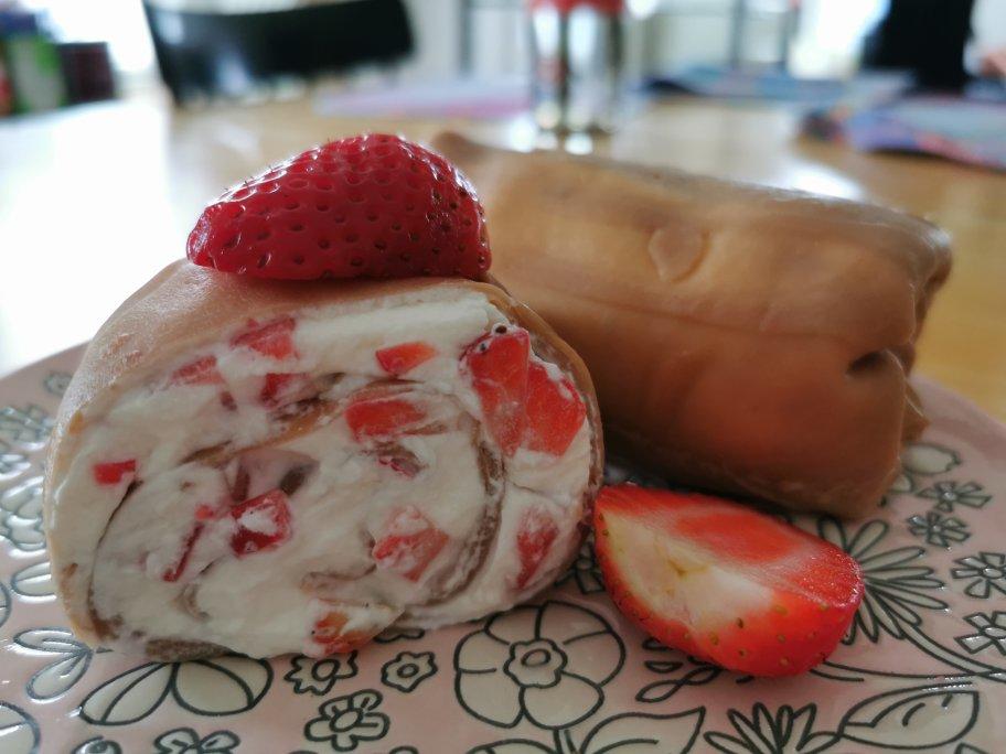 草莓毛巾卷❗️平底锅就能做❗️