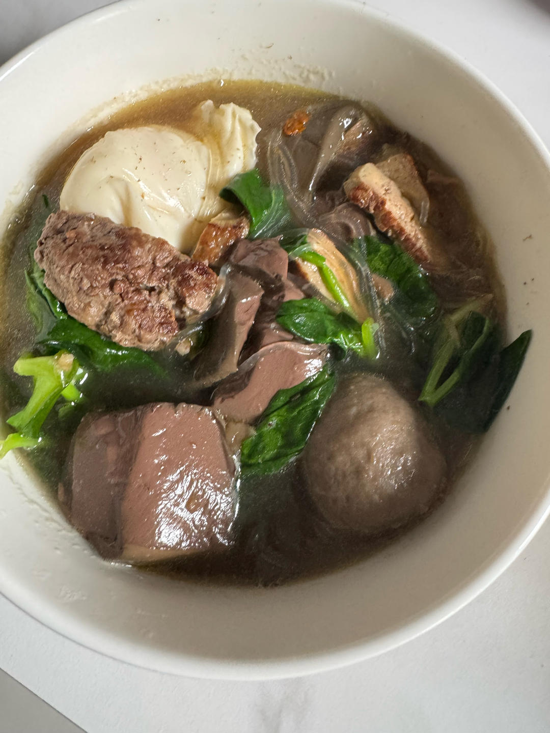 一個(gè)人的午餐— 鴨血牛肉鵝肝粉絲