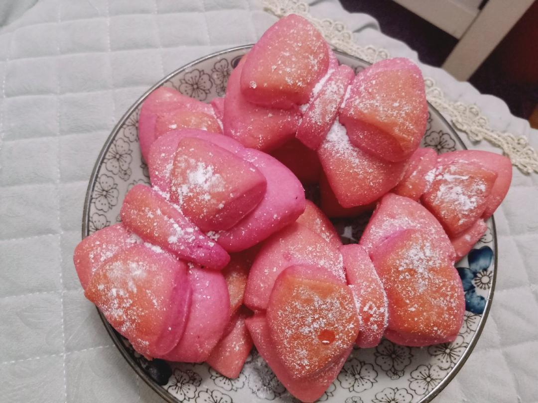 火龙果蝴蝶结面包（一次发酵）
