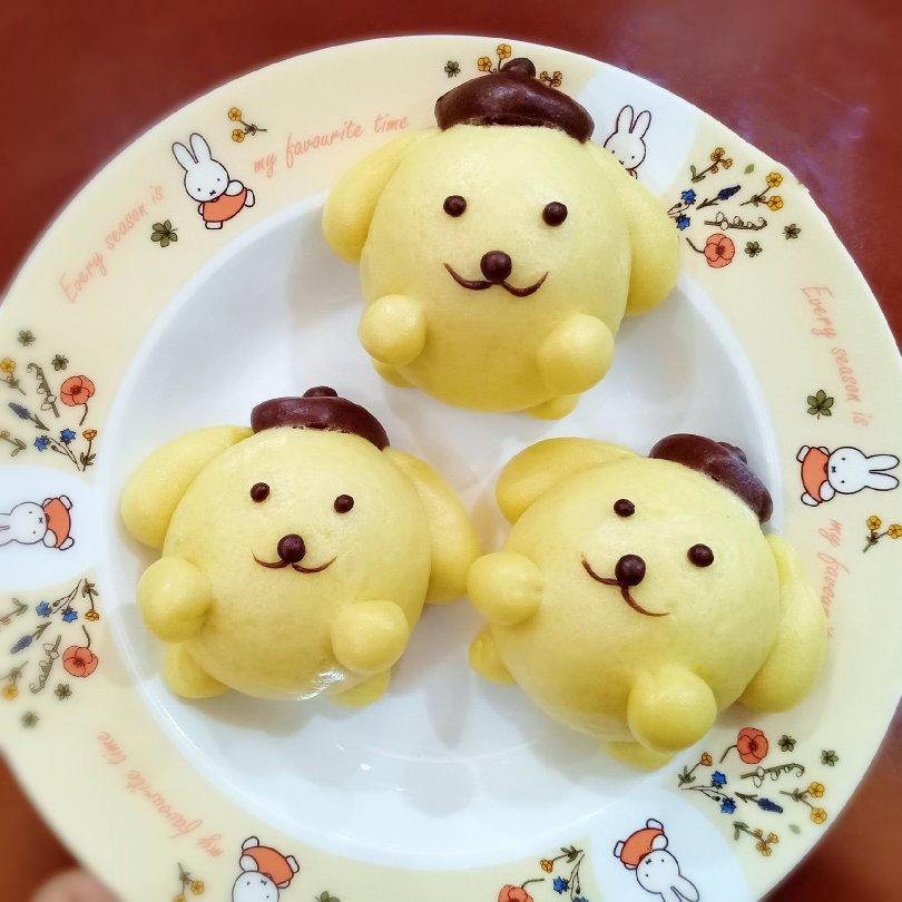 可爱造型馒头 布丁狗