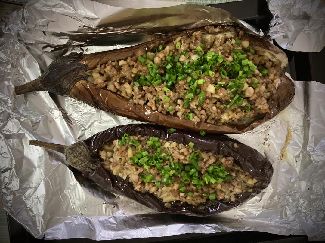 蒜香肉末烤茄子