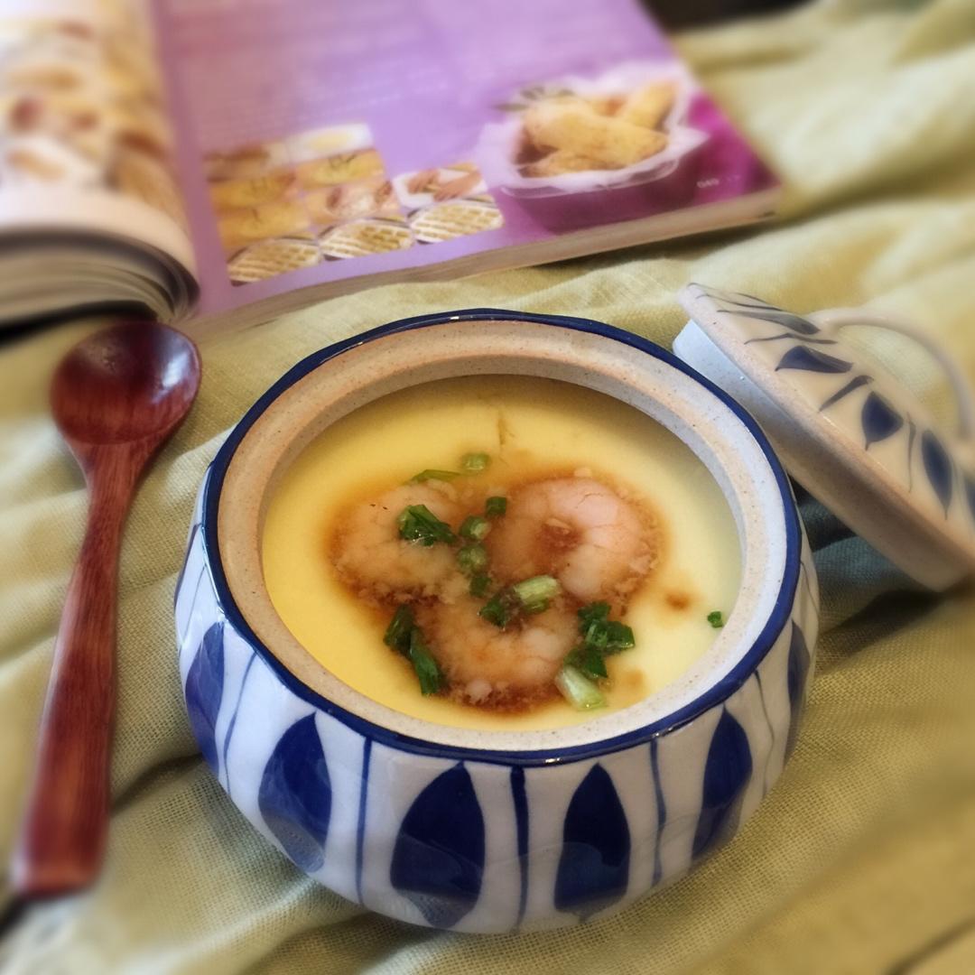 鲜虾蒸蛋