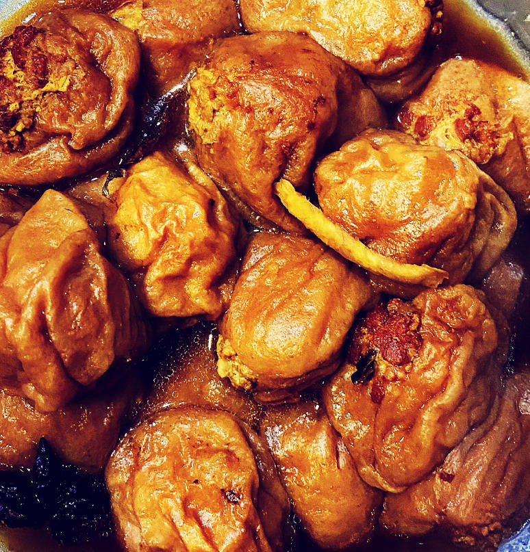 红烧油面筋塞肉