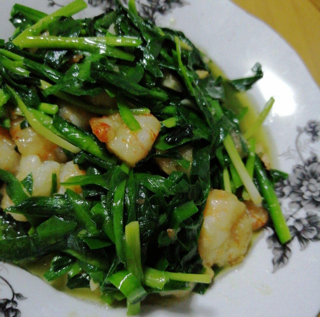 韭菜炒虾仁