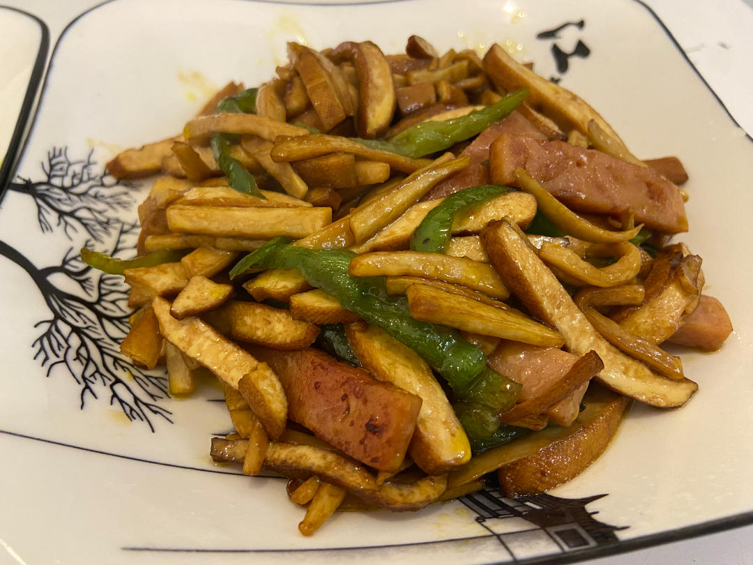 青花椒炒杏鲍菇