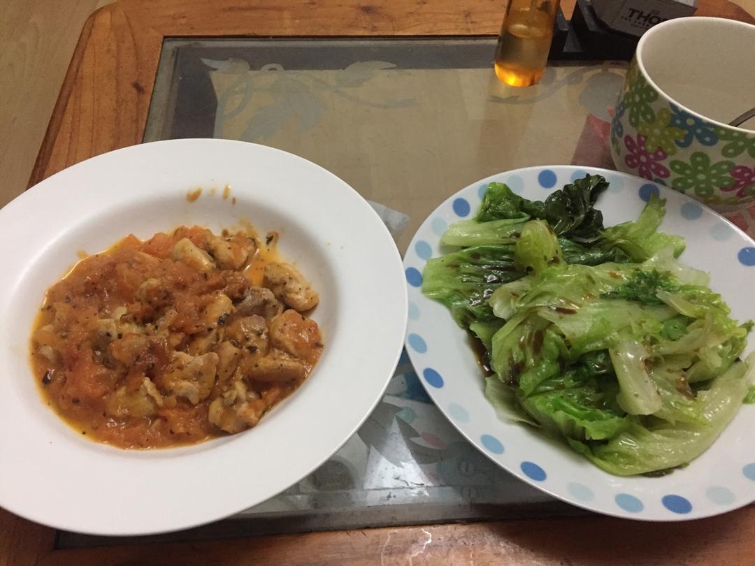 番茄炖鸡胸丨健康·三餐