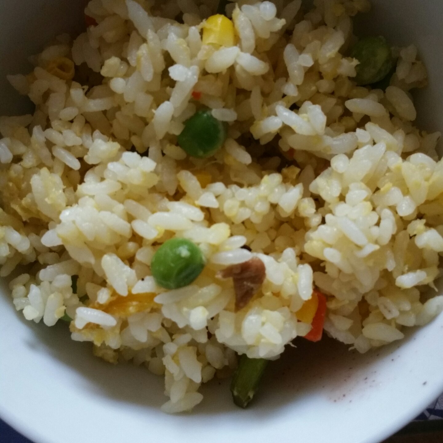 培根洋葱青豆玉米炒饭