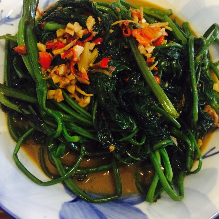 椒丝腐乳炒通菜