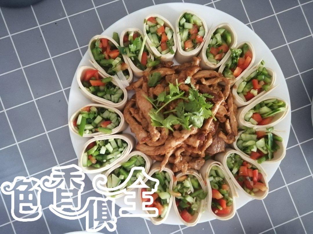 年夜饭&高颜值的【京酱肉丝千张蔬菜卷】