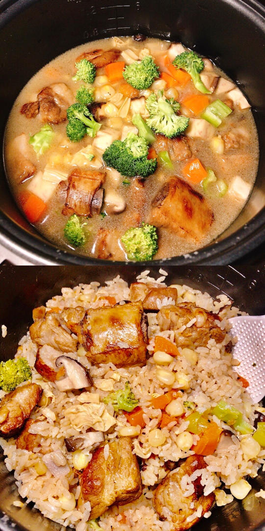 【排骨焖饭】