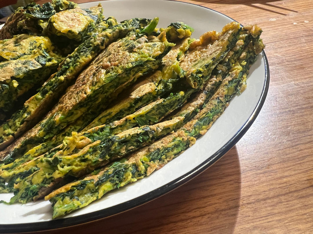 菠菜鸡蛋饼