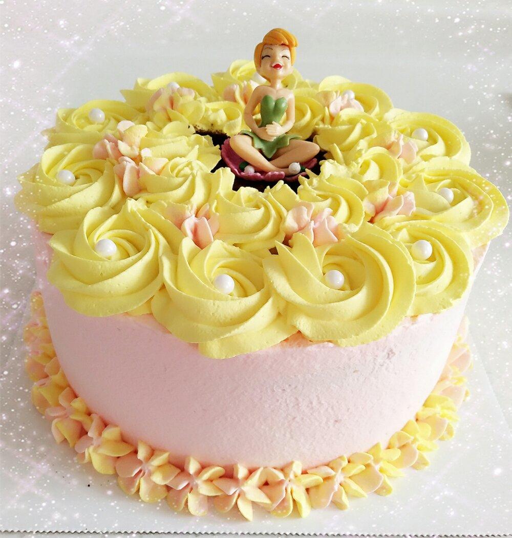 花仙子蛋糕——动物奶油裱花