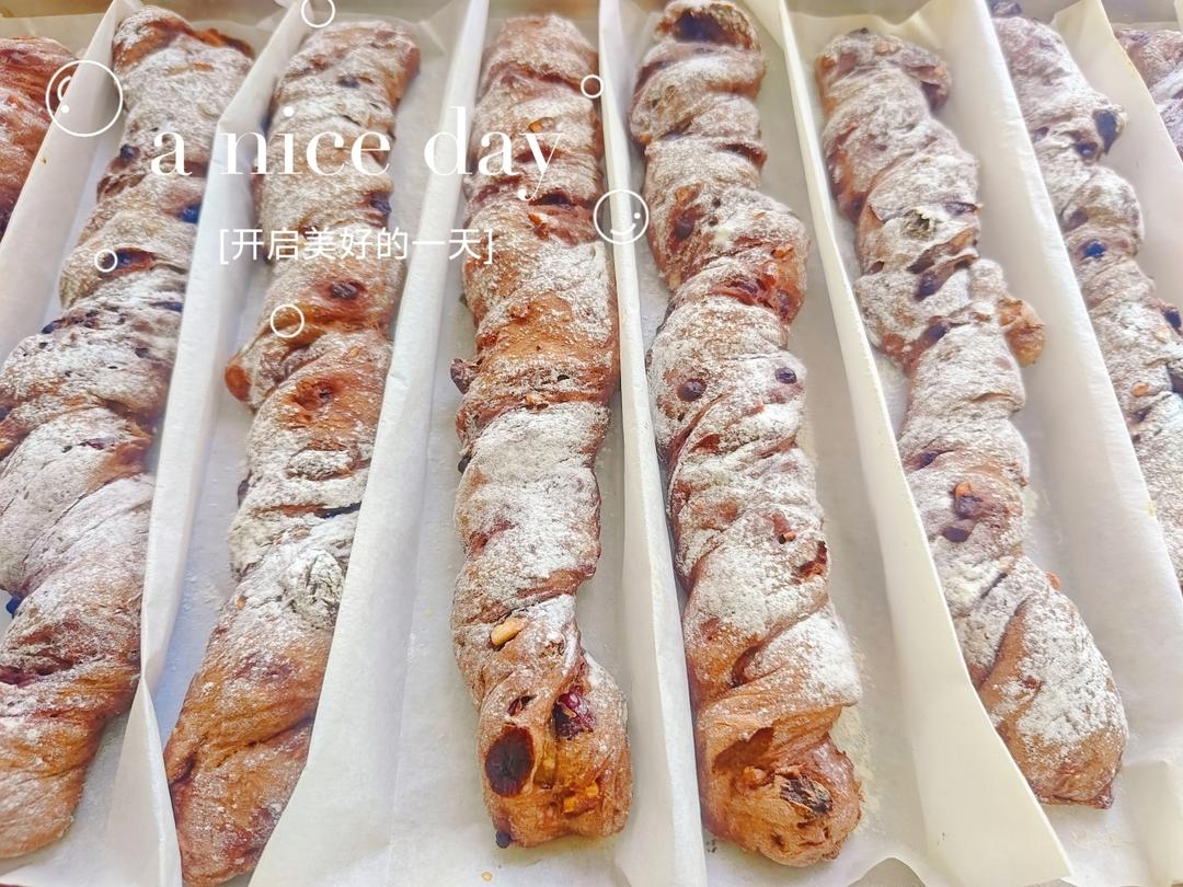 『超香的』全麦可可坚果棒|超级简单的扭棍面包