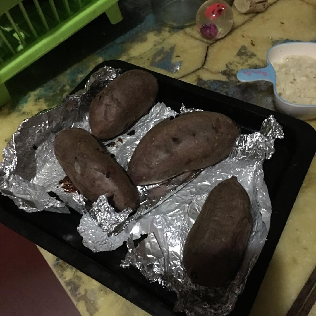 烤箱烤红薯
