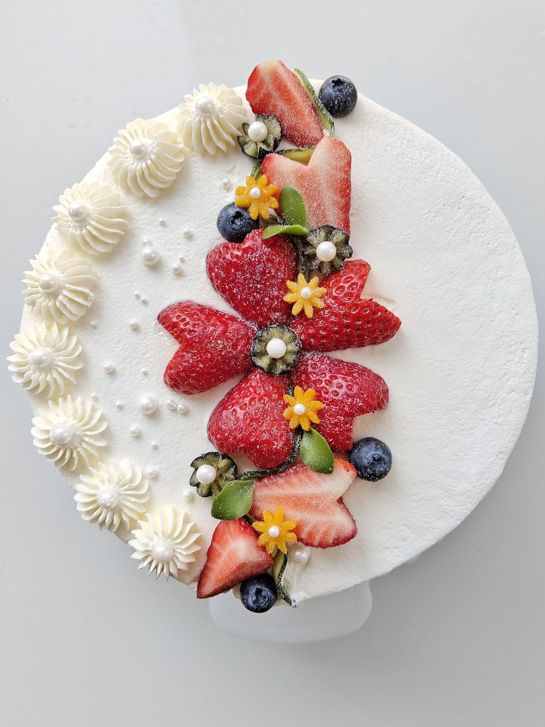 八寸淋面水果蛋糕