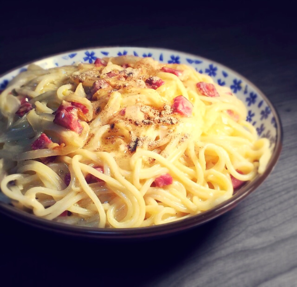 超简单的奶汁培根意面Carbonara