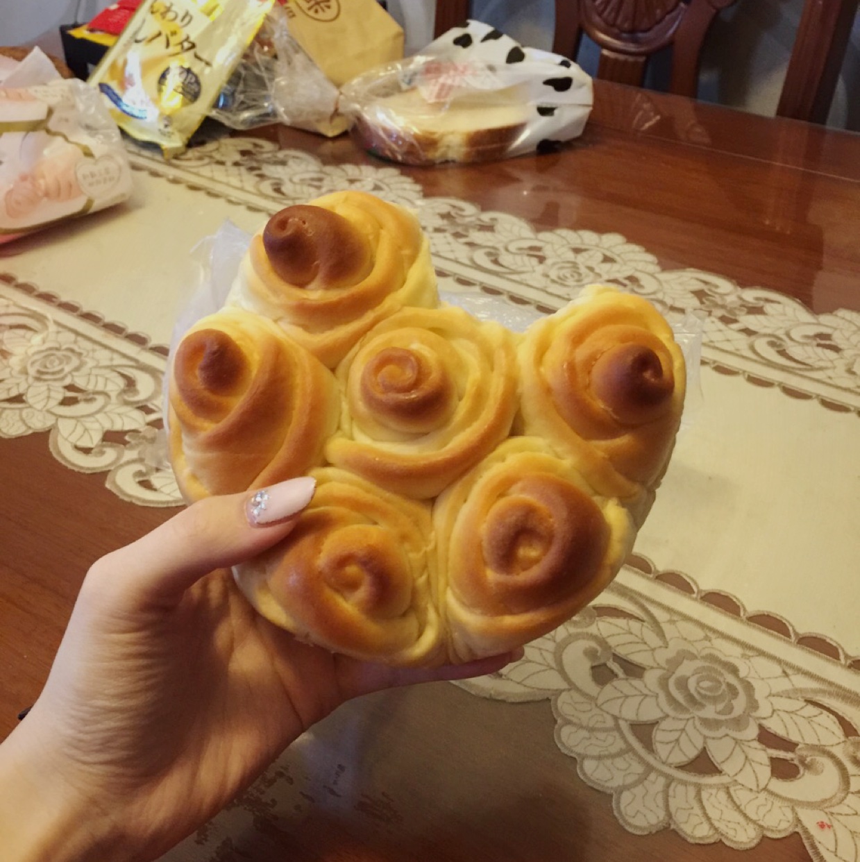 玫瑰花面包