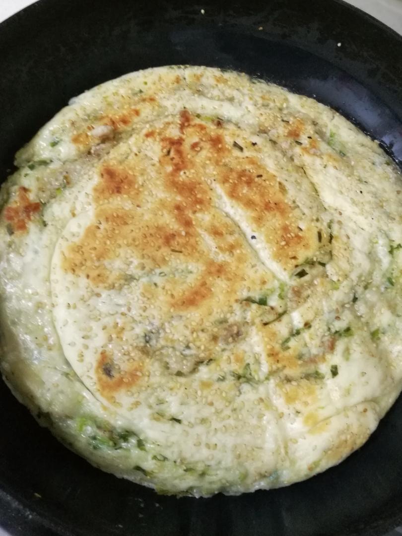发面版葱油饼