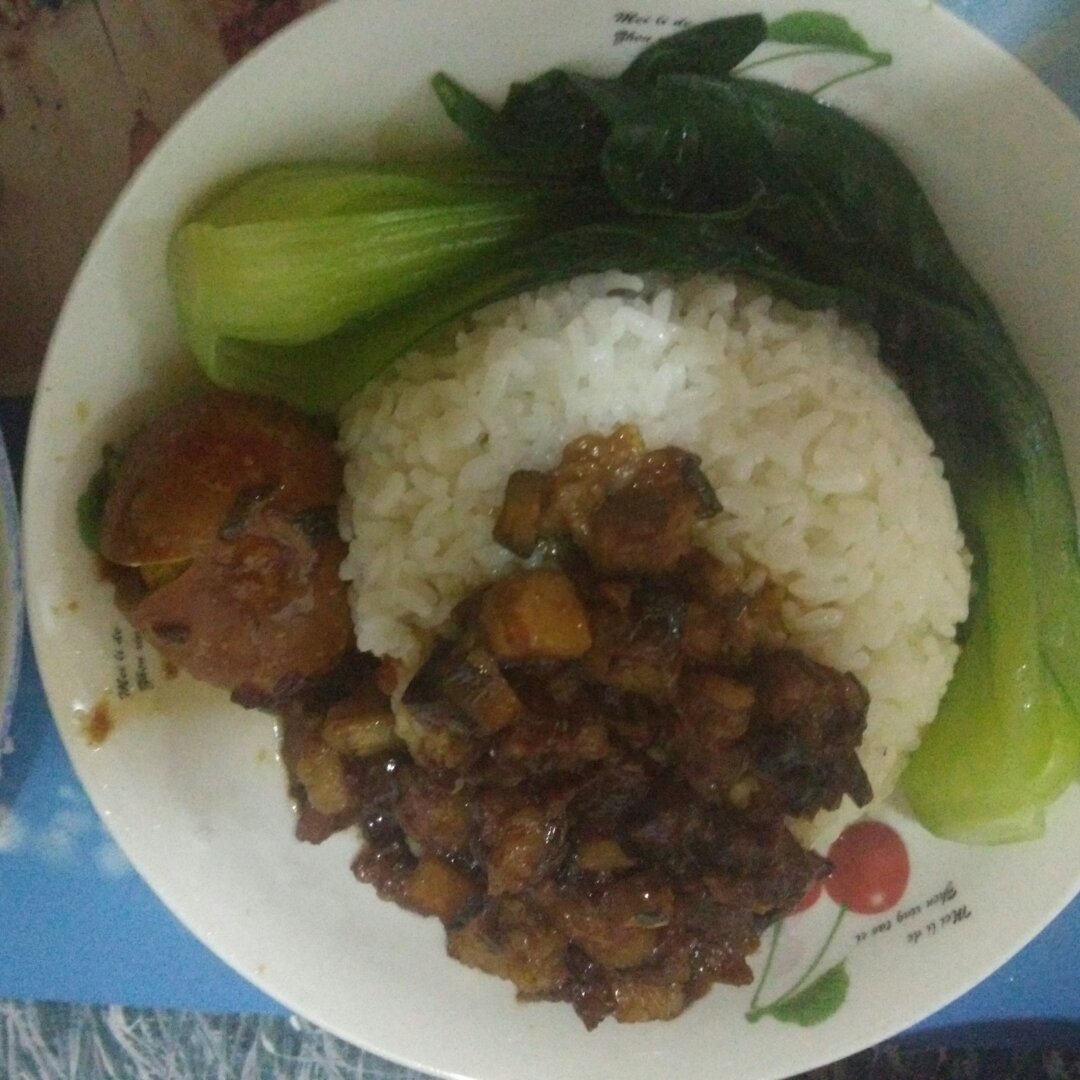 洋葱酥卤肉饭