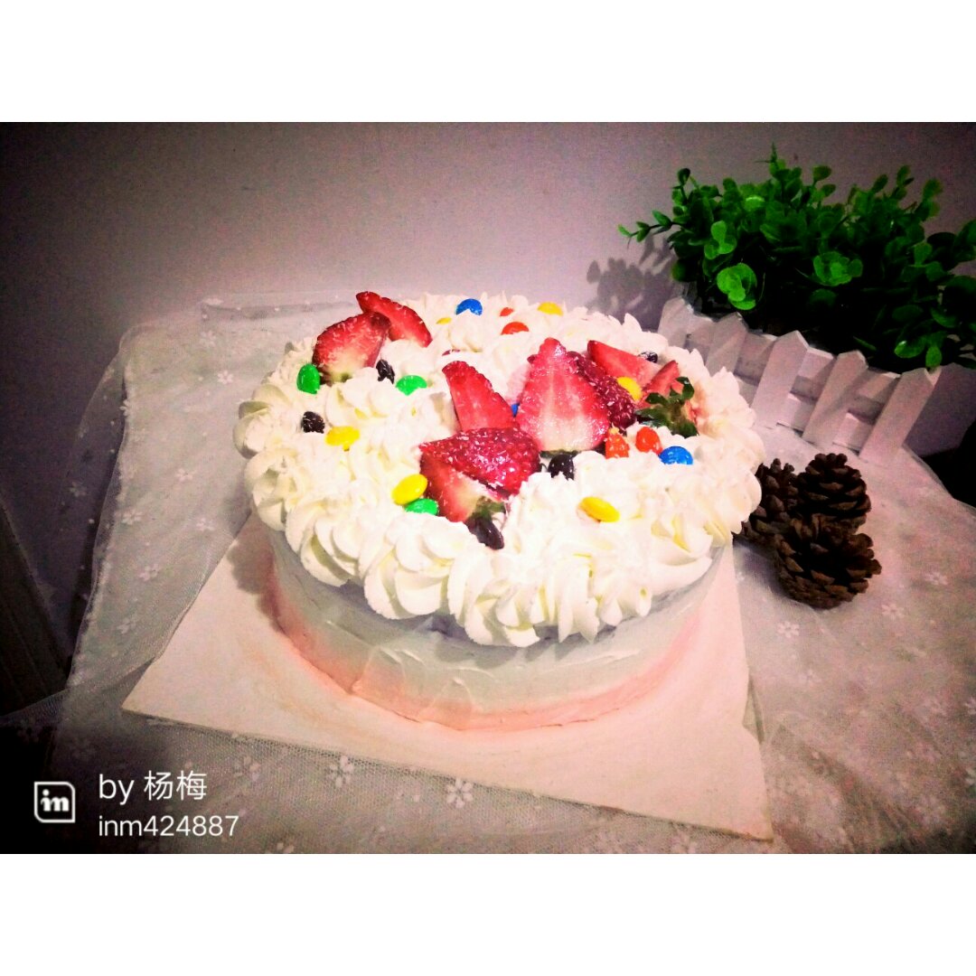 MM豆可爱奶油蛋糕