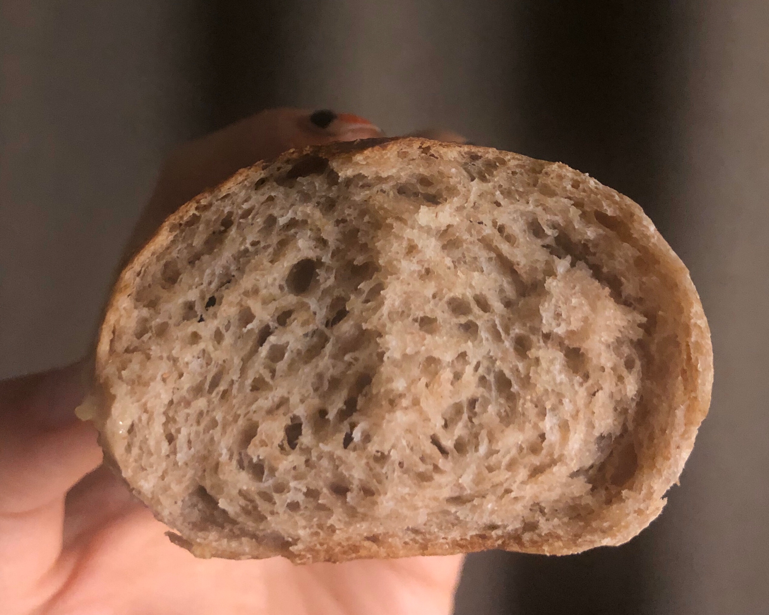 无糖无油-Q弹全麦脆皮魔芋粉波兰种面包的做法