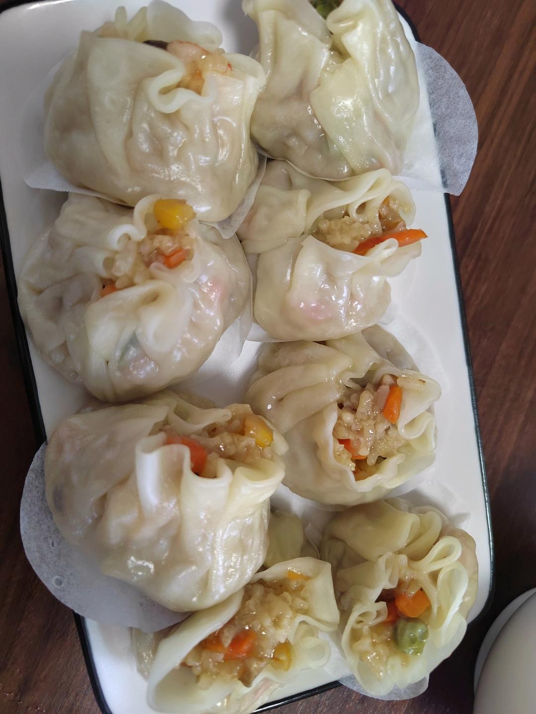 腊肠虾仁双拼烧麦【5-6月北鼎蒸炖锅食谱】