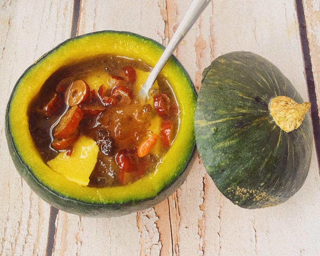 南瓜桃胶红枣羹的做法