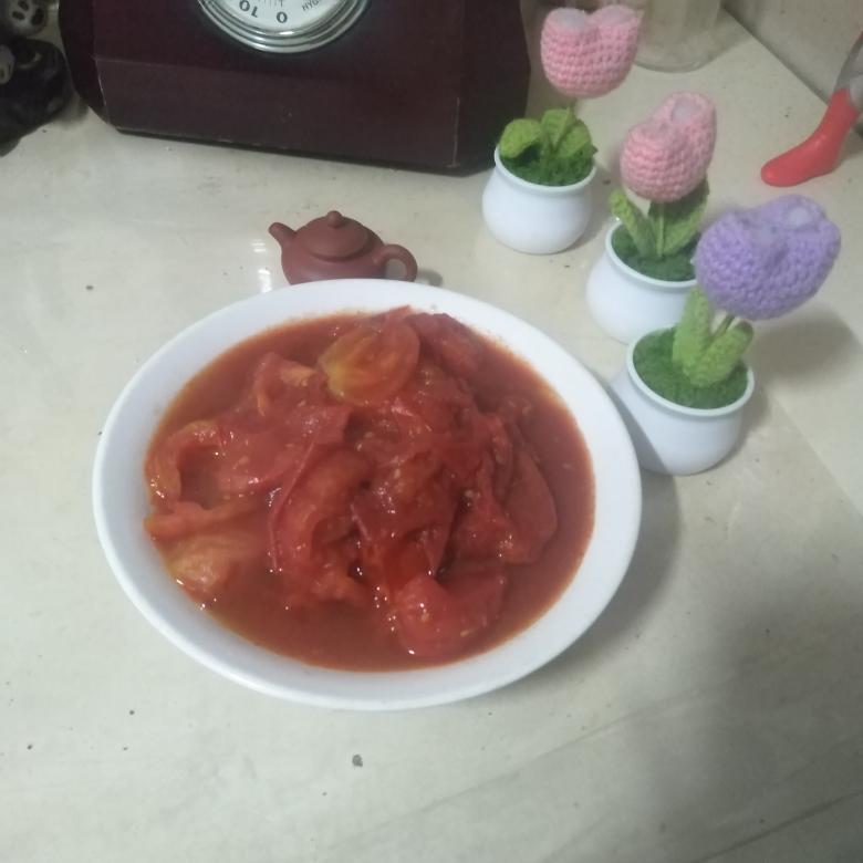 快炒西红柿（无油素食）