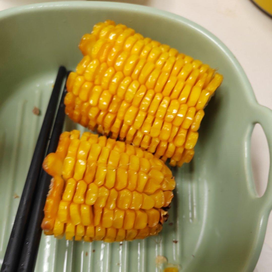超级简单空气炸锅烤玉米，夜宵搞起来