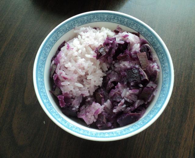 紫薯糯米饭的做法