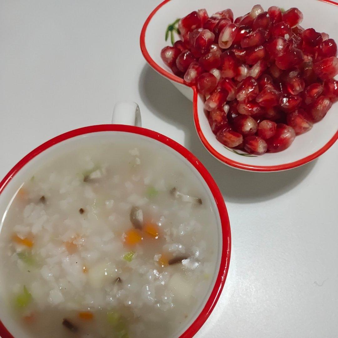 鲜到掉头的干贝鲜虾海鲜粥