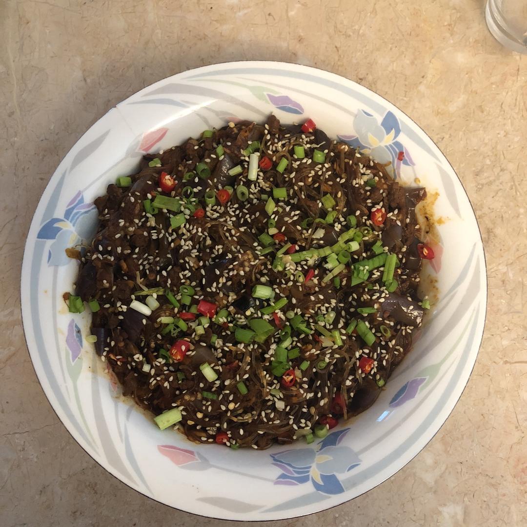 肉末茄子粉丝煲