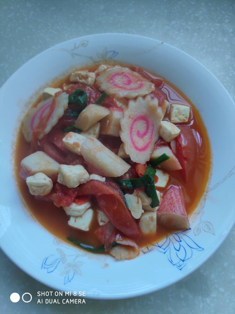 蕃茄豆腐煮