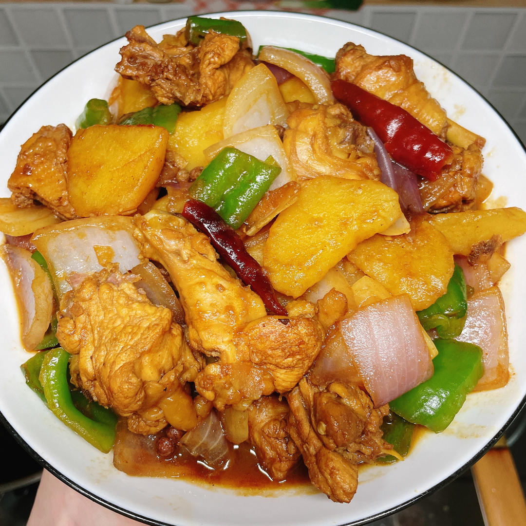 新疆特色大盘鸡（附加皮带面做法）