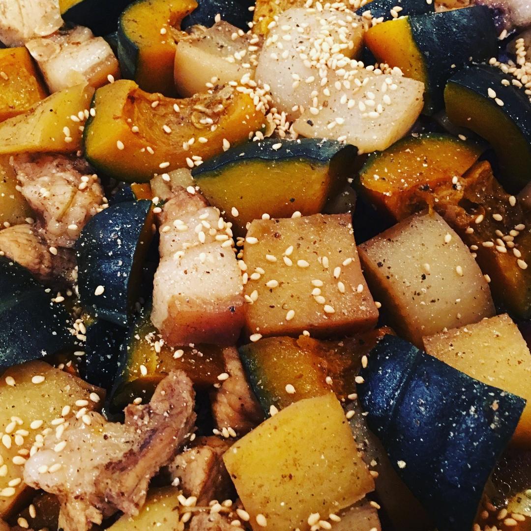 南瓜炖土豆