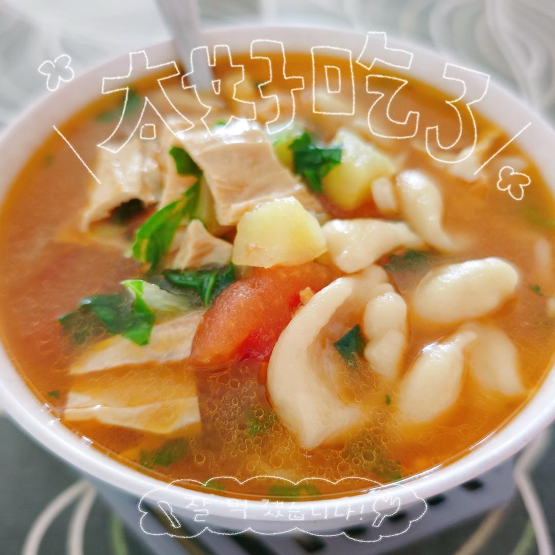 这碗烩麻食陕西餐馆绝对没有的味道