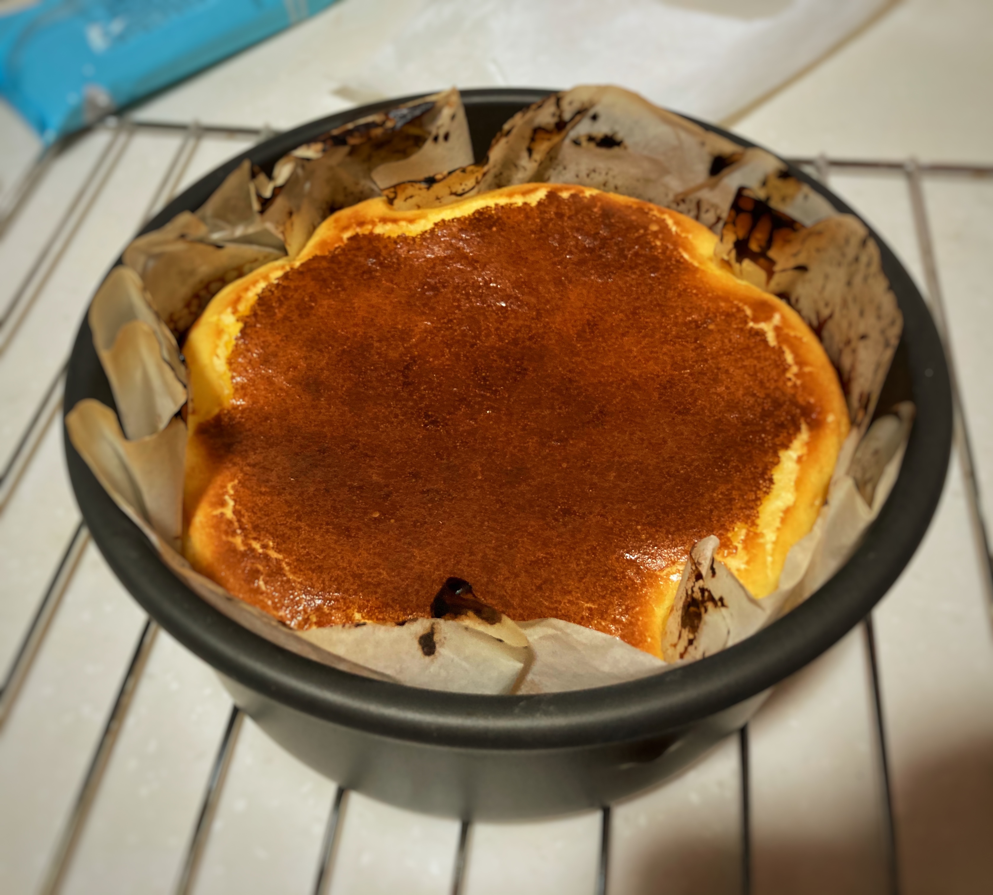 【精准、流心】巴斯克烧焦蛋糕 芝士蛋糕 小白菜谱的做法