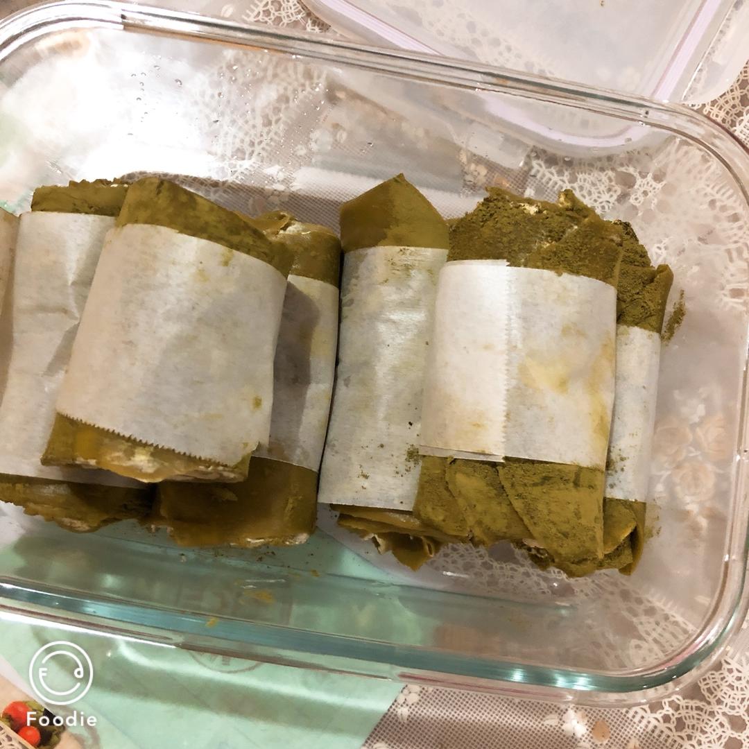 网红食谱│抹茶毛巾卷