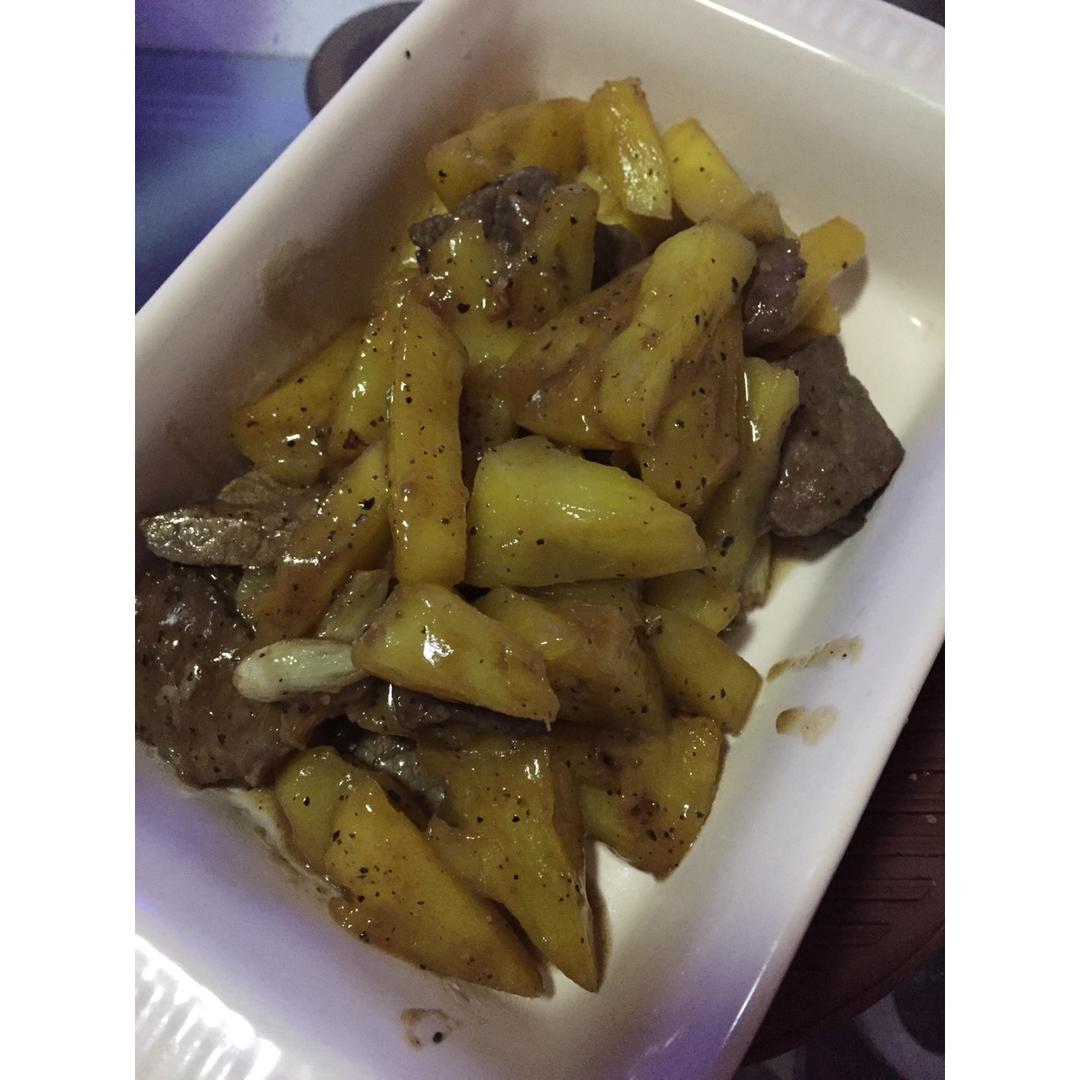 菠萝黑椒牛肉粒🍍（适合减肥减脂亲们和小朋友的快手菜）